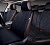 Комплект накидок на сиденье ALCANTARA ALL1100 LUXE черный/синяя нить 4 шт