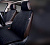 Комплект накидок на сиденье ALCANTARA ALL110 LUXE черный/синяя нить 2 шт